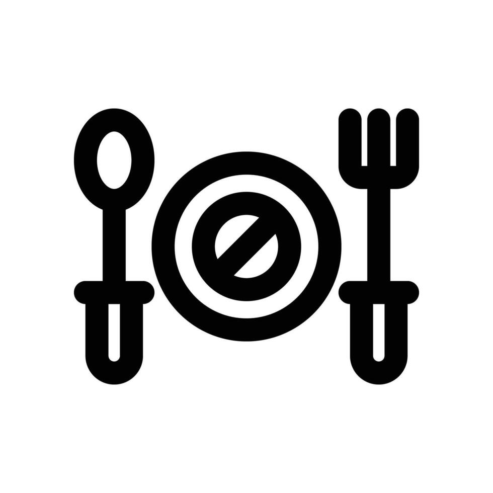 no eating icon. vector line icon for your website, mobile, presentation, and logo design.