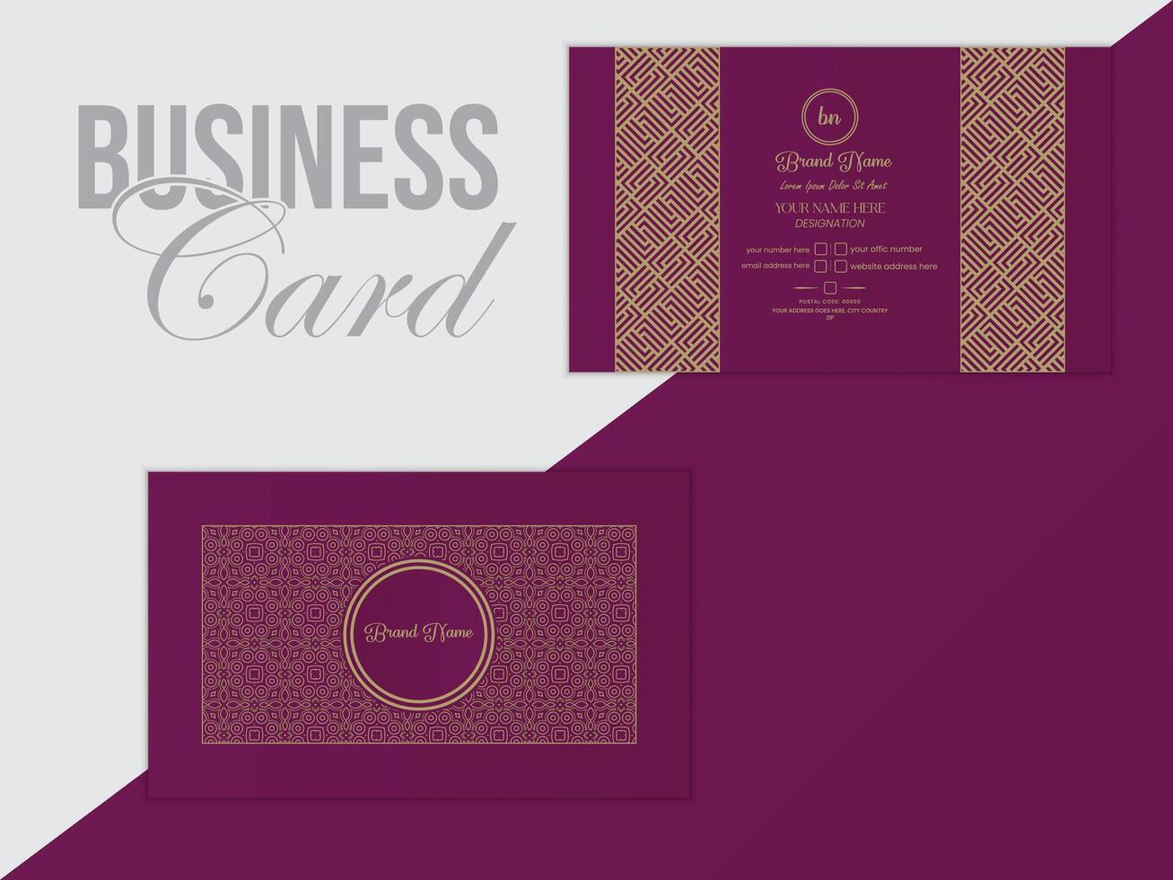 Luxury business card design template vector