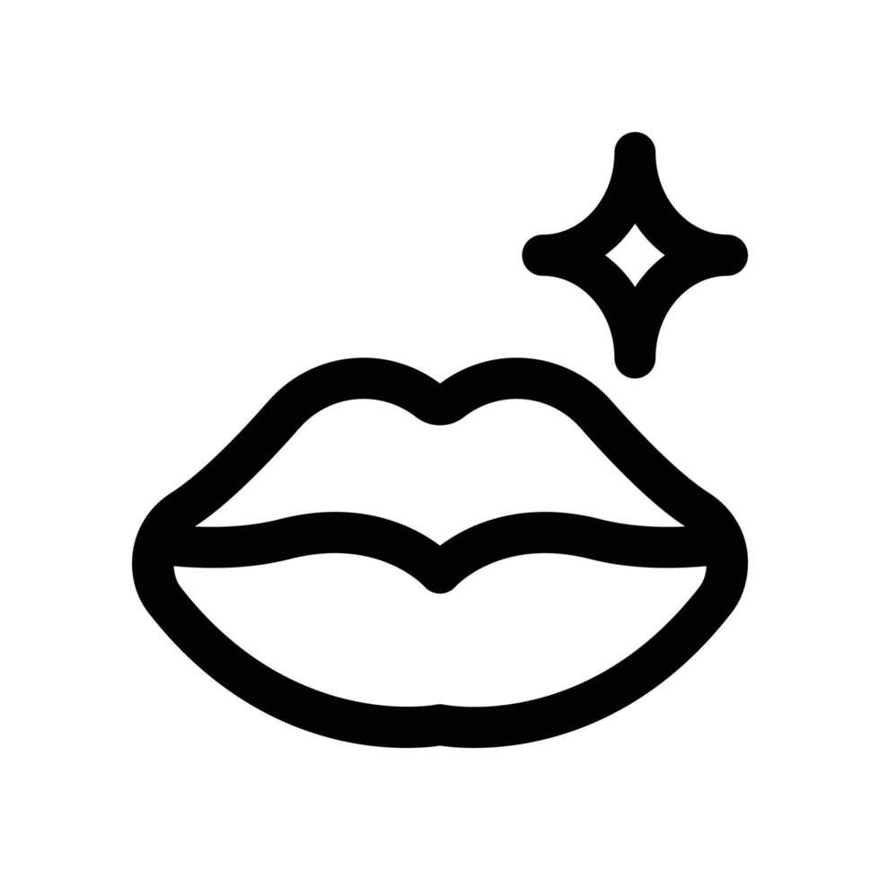 lips icon. vector line icon for your website, mobile, presentation, and logo design.
