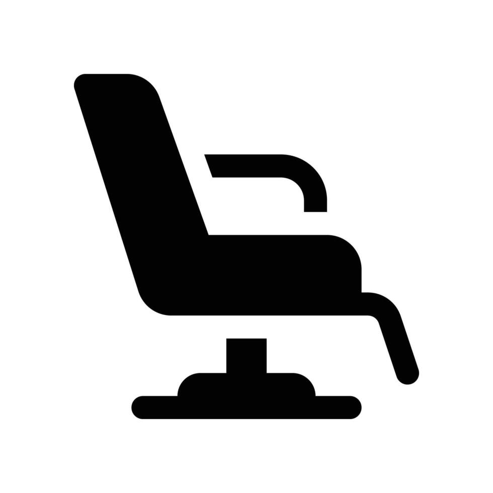 salon chair icon. vector glyph icon for your website, mobile, presentation, and logo design.