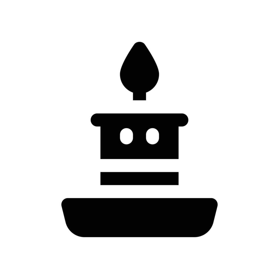 candle icon. vector glyph icon for your website, mobile, presentation, and logo design.