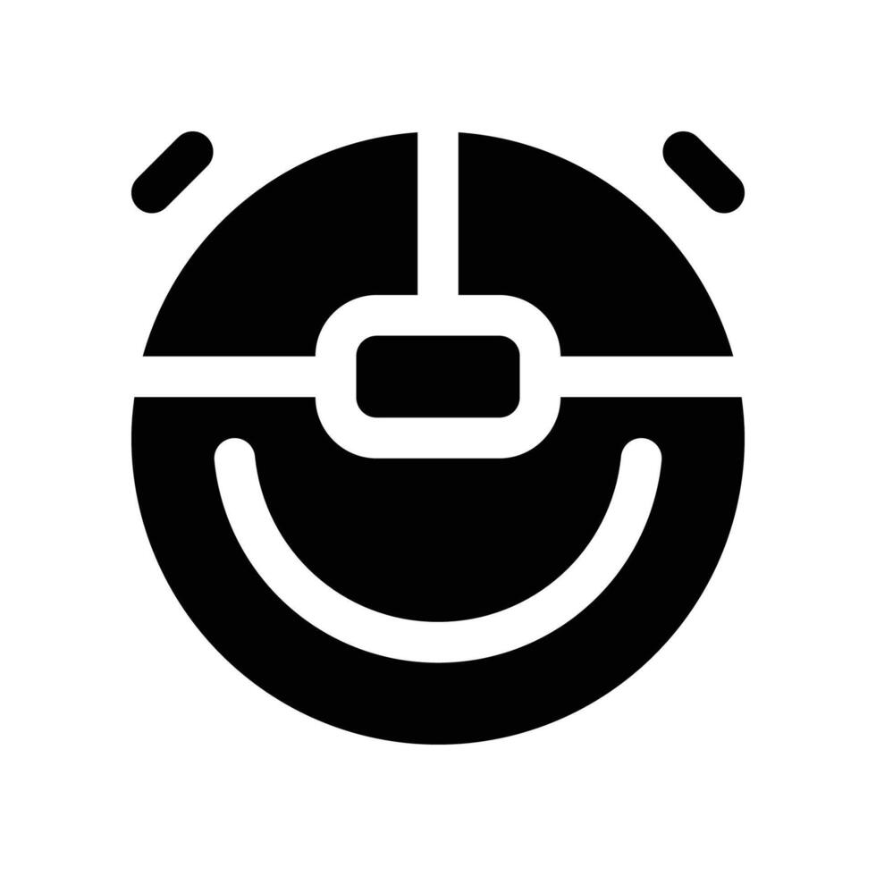 robot vacuum icon. vector glyph icon for your website, mobile, presentation, and logo design.