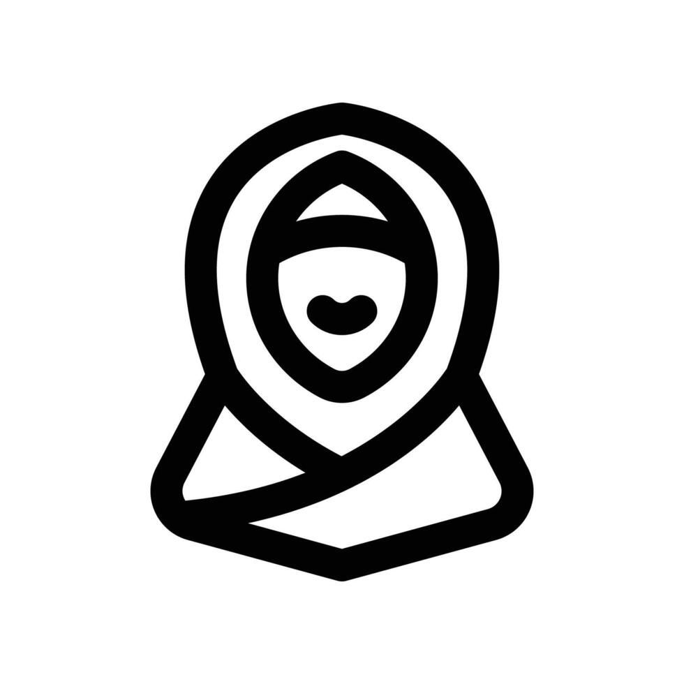 muslimah icono. vector línea icono para tu sitio web, móvil, presentación, y logo diseño.