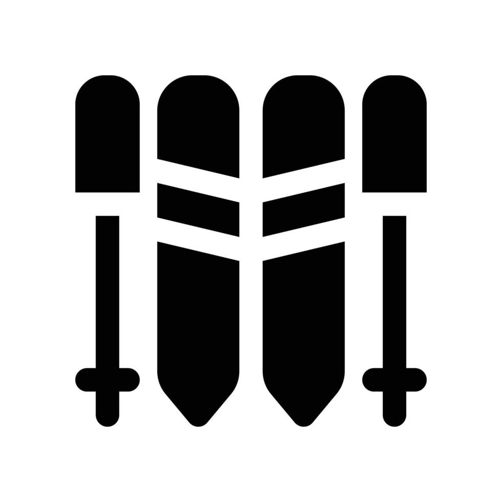 ice ski icon. vector glyph icon for your website, mobile, presentation, and logo design.