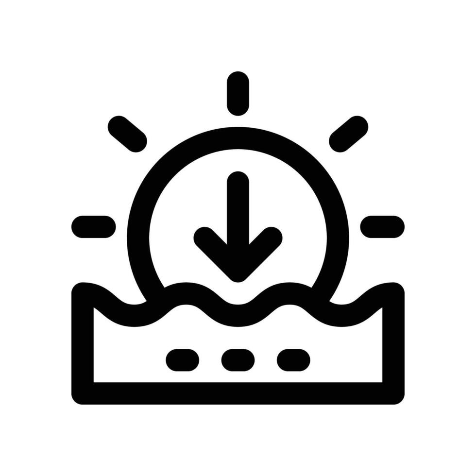 sunset icon. vector line icon for your website, mobile, presentation, and logo design.