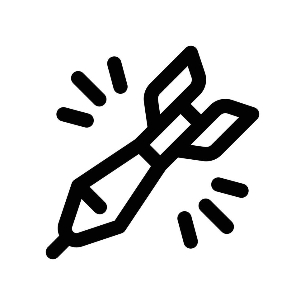 dart icon. vector line icon for your website, mobile, presentation, and logo design.