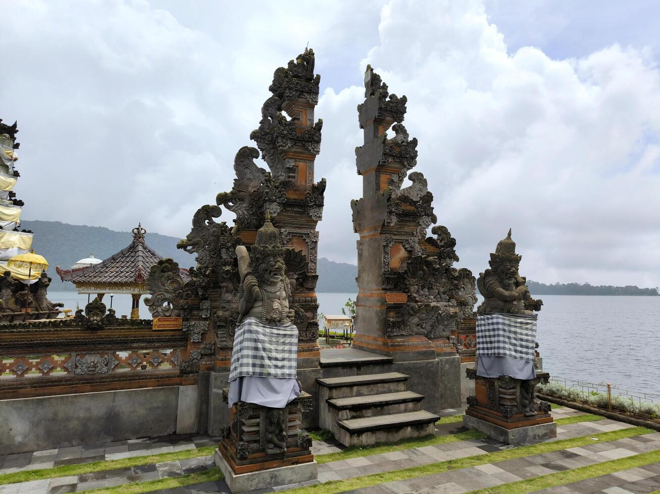 Pura Ulun Danu Bratan, famous temple on the lake, Bedugul, Bali, Indonesia photo