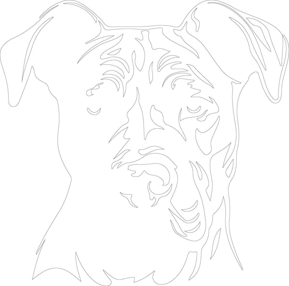 Dogo Argentino  outline silhouette vector
