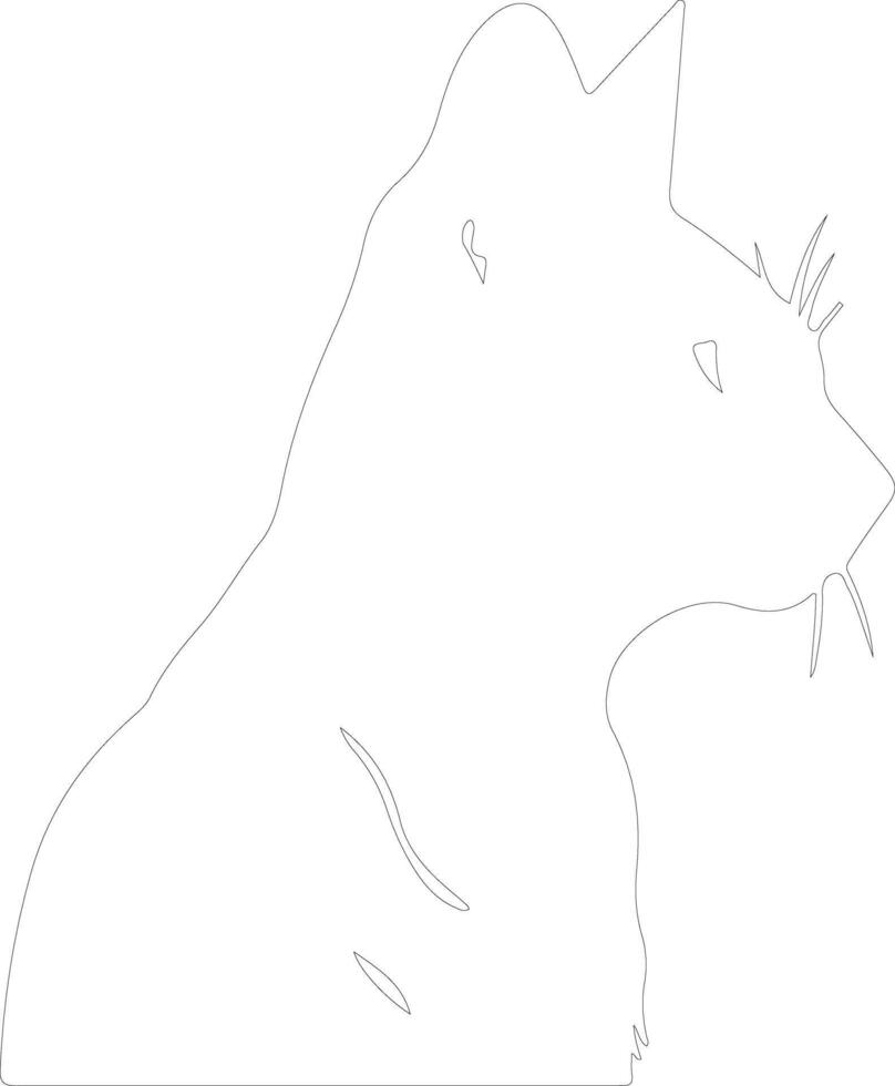 Dwelf Cat outline silhouette vector