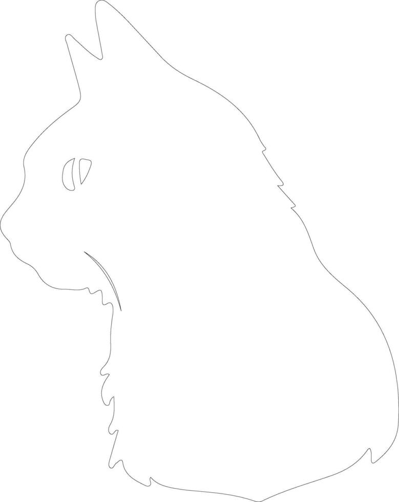 Foldex Cat  outline silhouette vector