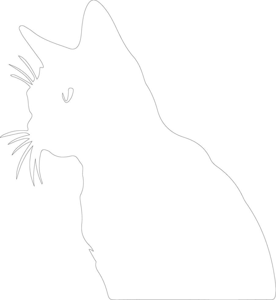 Foldex Cat outline silhouette vector
