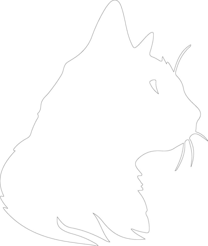 Foldex Cat  outline silhouette vector