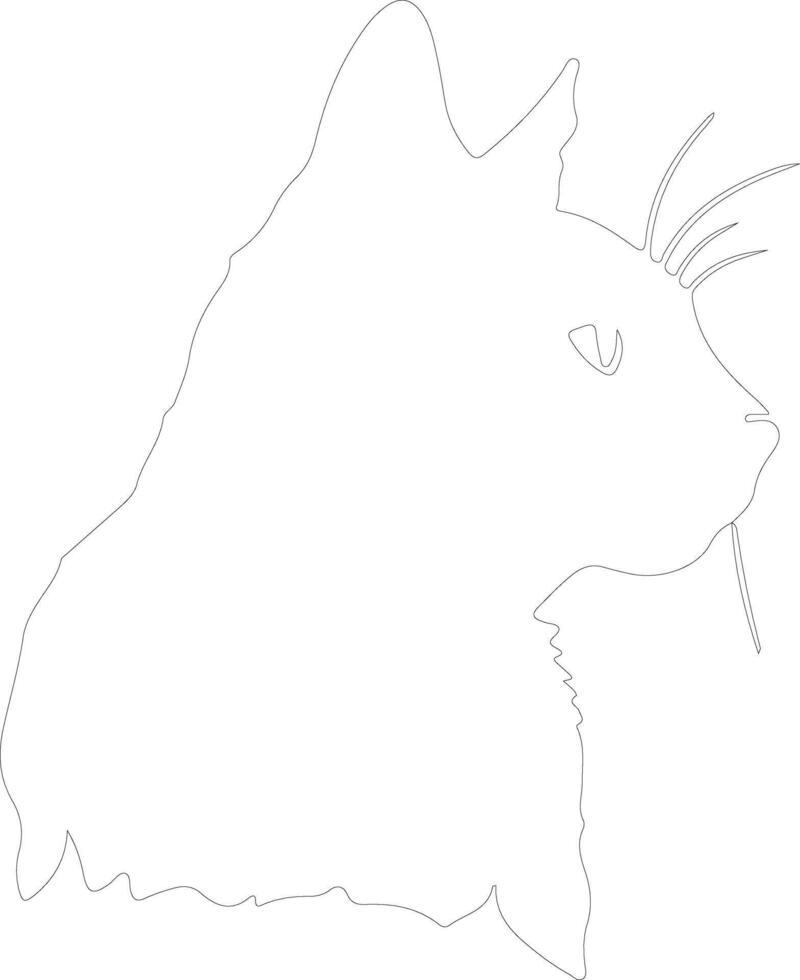 Foldex Cat  outline silhouette vector