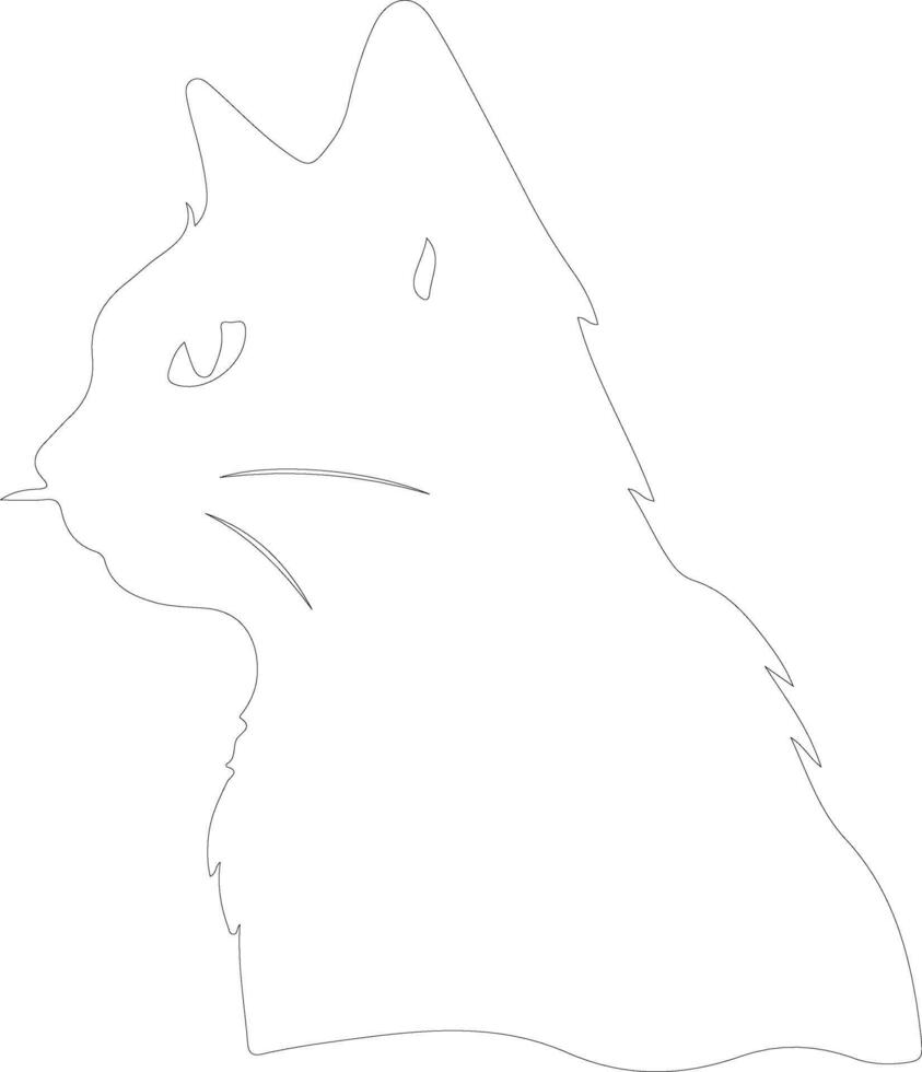 Foldex Cat  outline silhouette vector