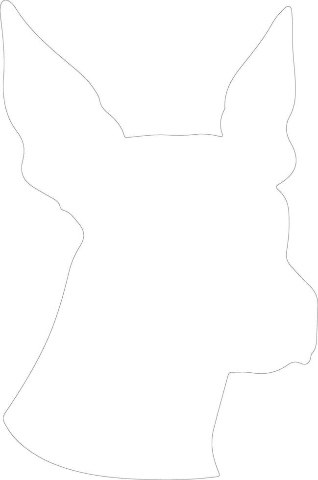 German Pinscher  outline silhouette vector