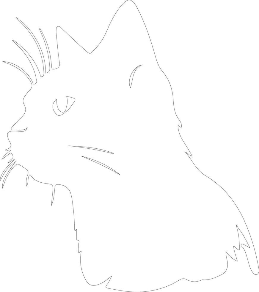 Foldex Cat  outline silhouette vector