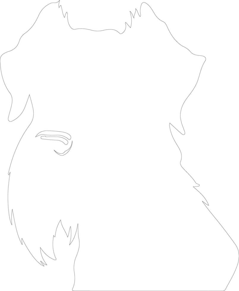 Giant Schnauzer  outline silhouette vector
