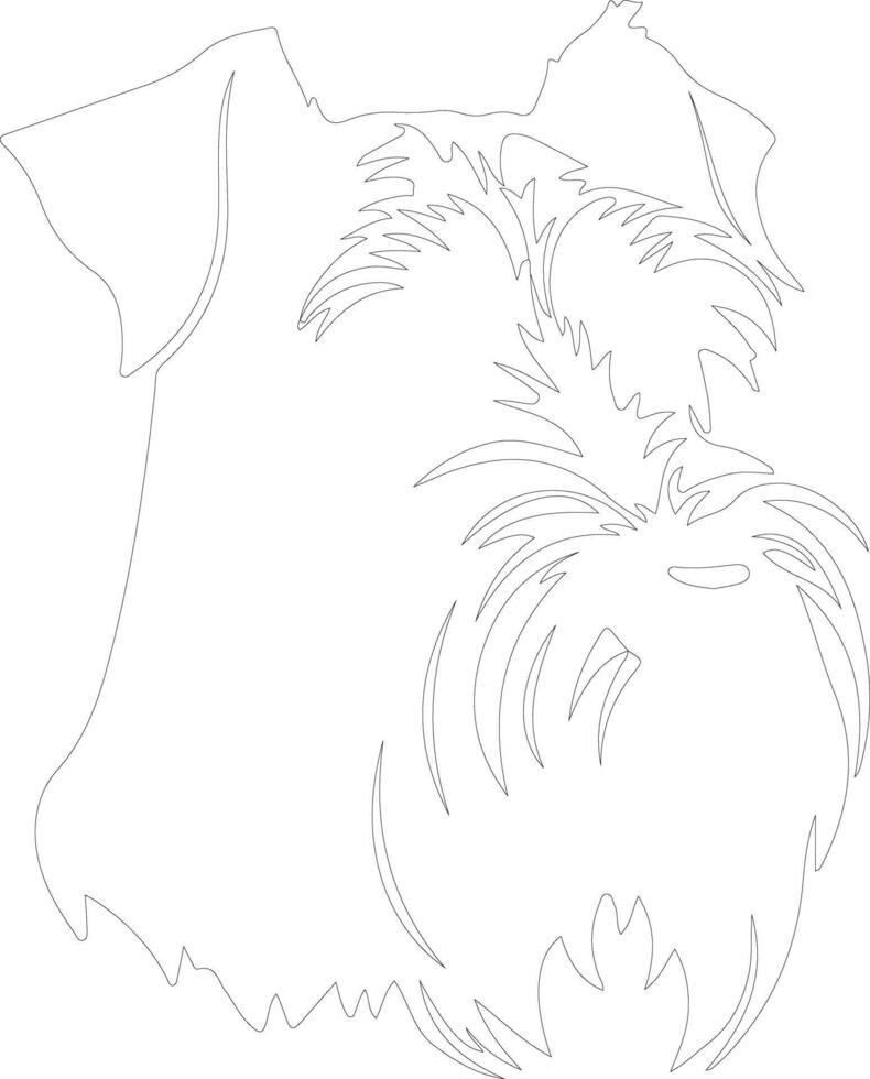 Giant Schnauzer  outline silhouette vector