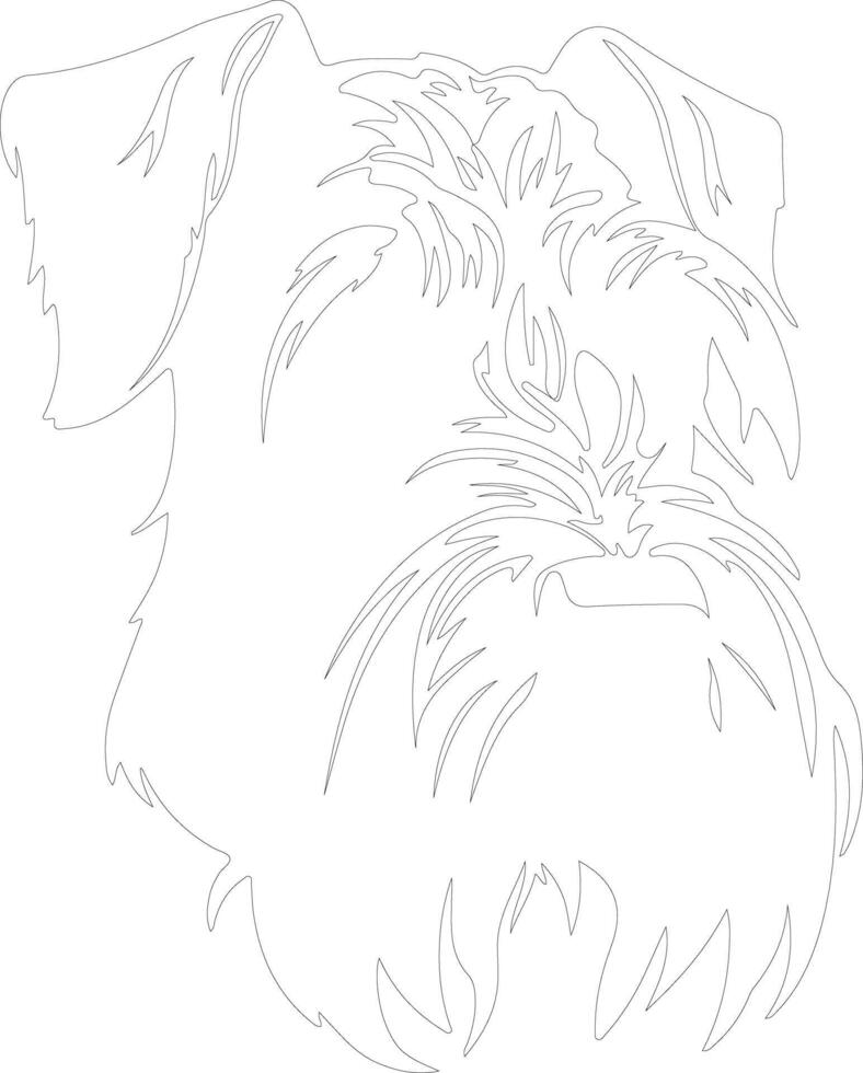 gigante Schnauzer contorno silueta vector