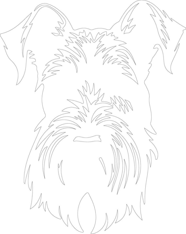 Giant Schnauzer  outline silhouette vector