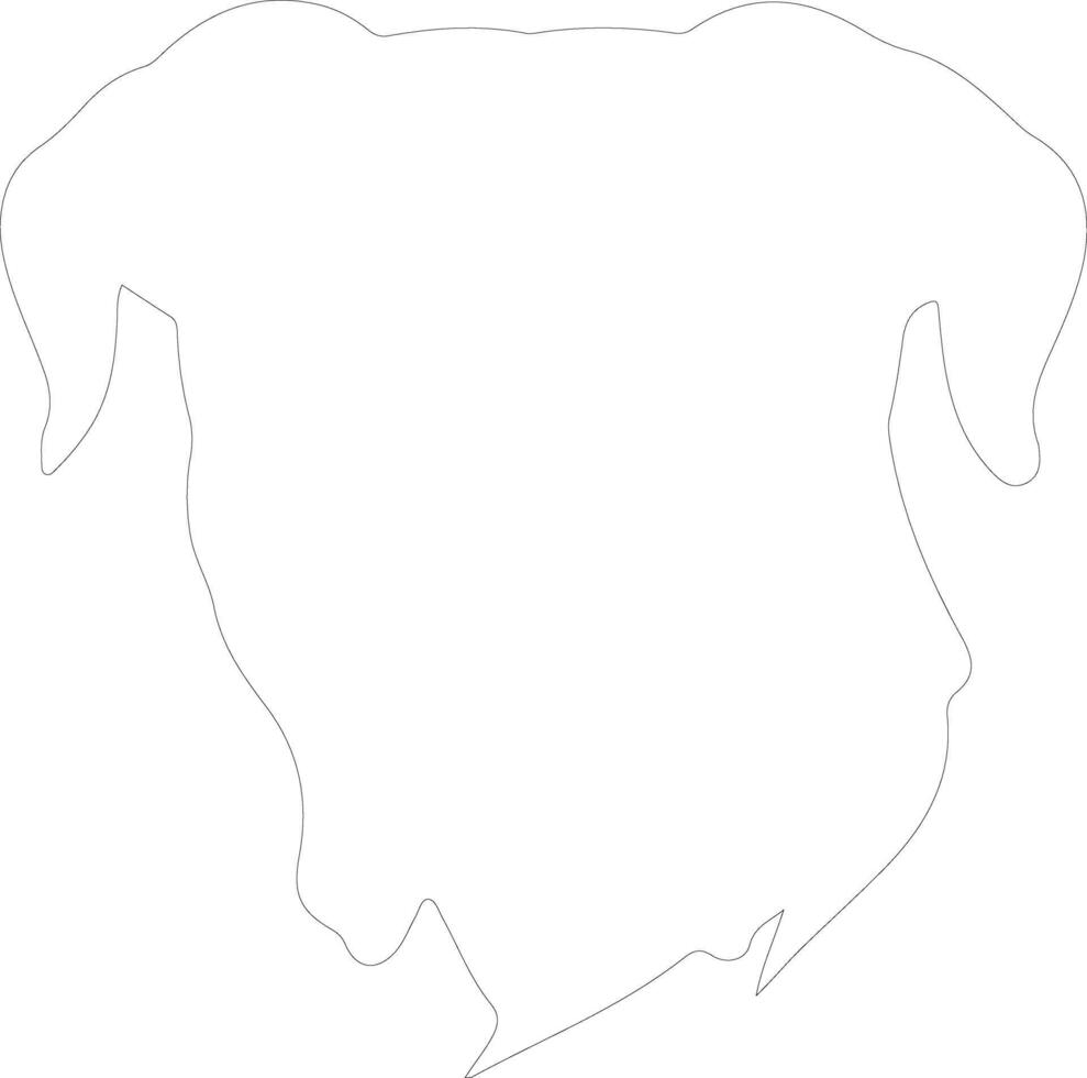 Cane Corso  outline silhouette vector