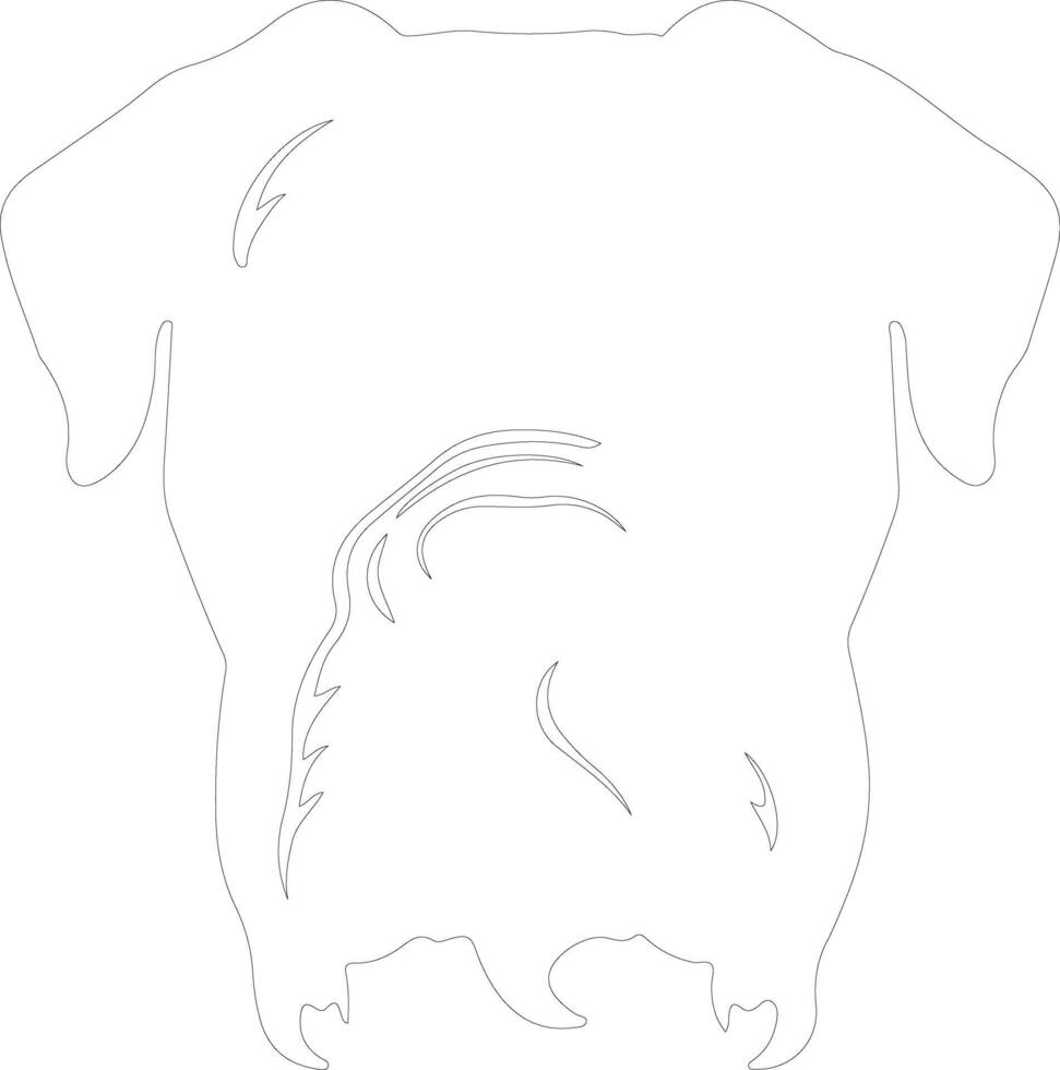 Cane Corso  outline silhouette vector