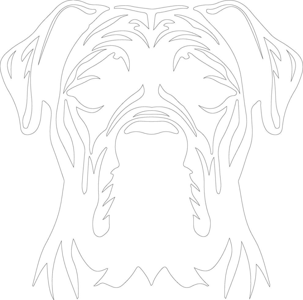 Cane Corso  outline silhouette vector