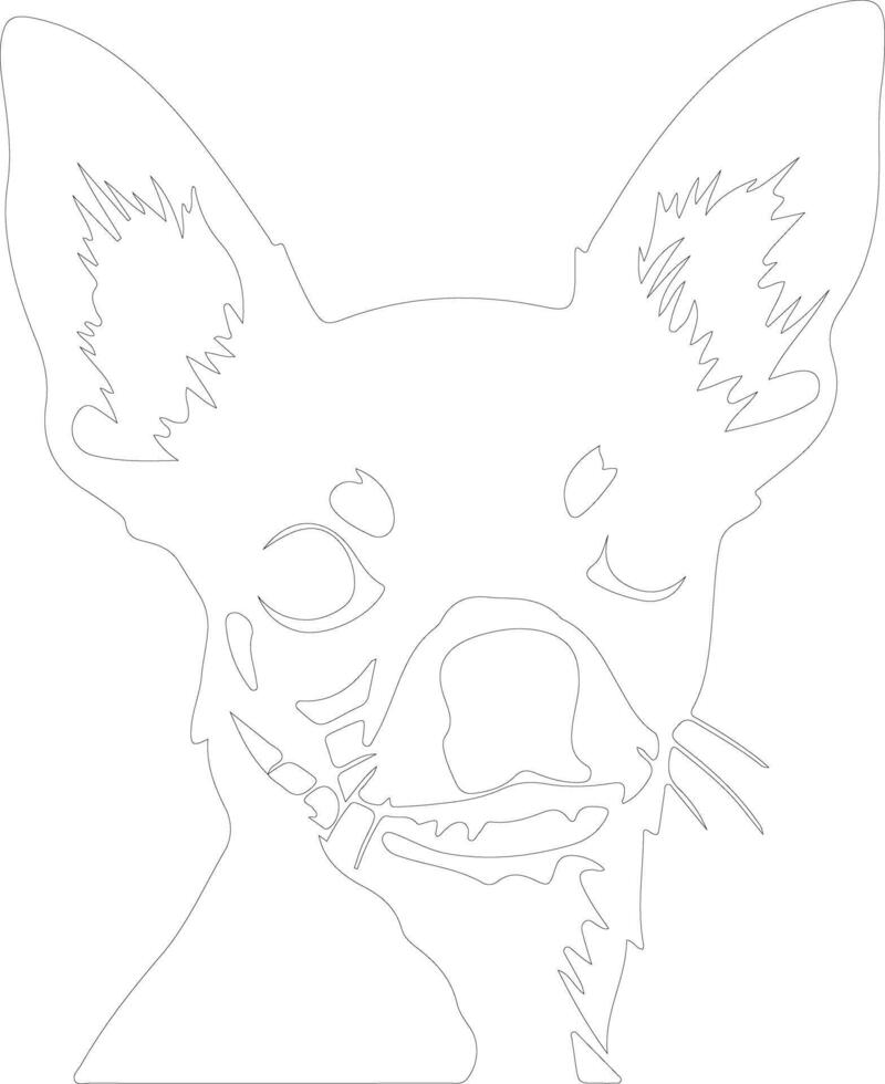 chihuahua outline silhouette vector