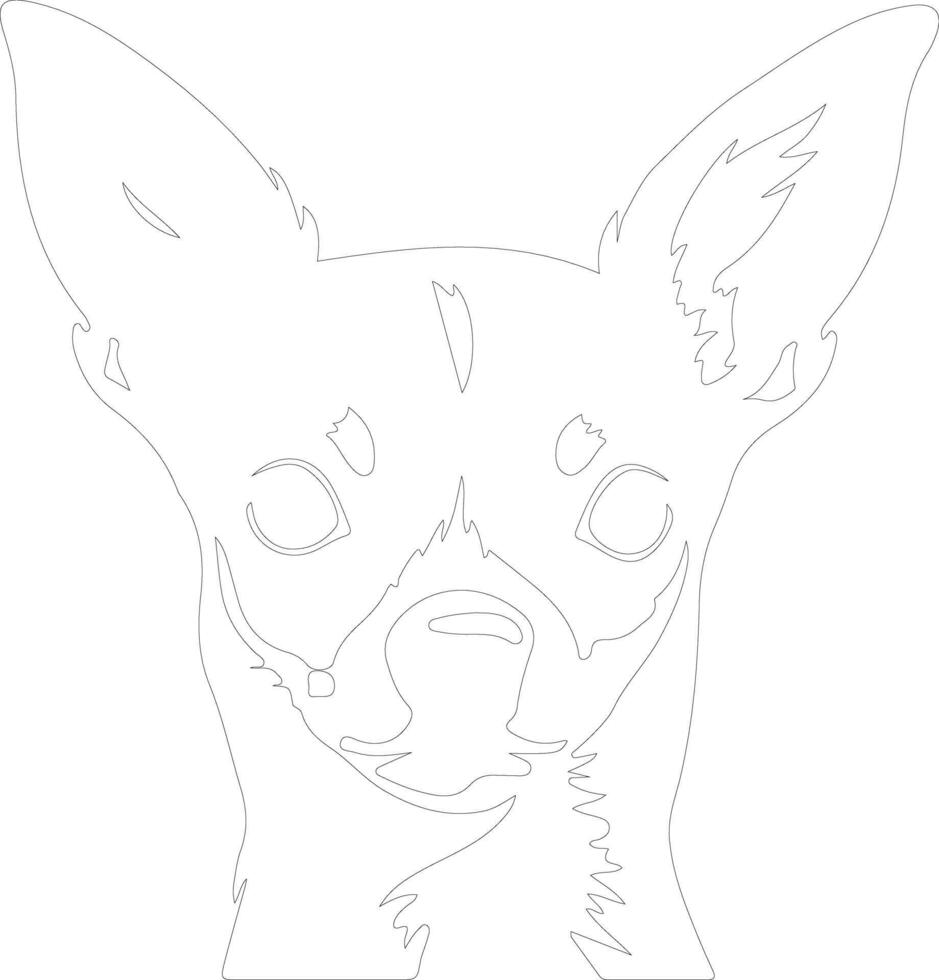 Chihuahua  outline silhouette vector