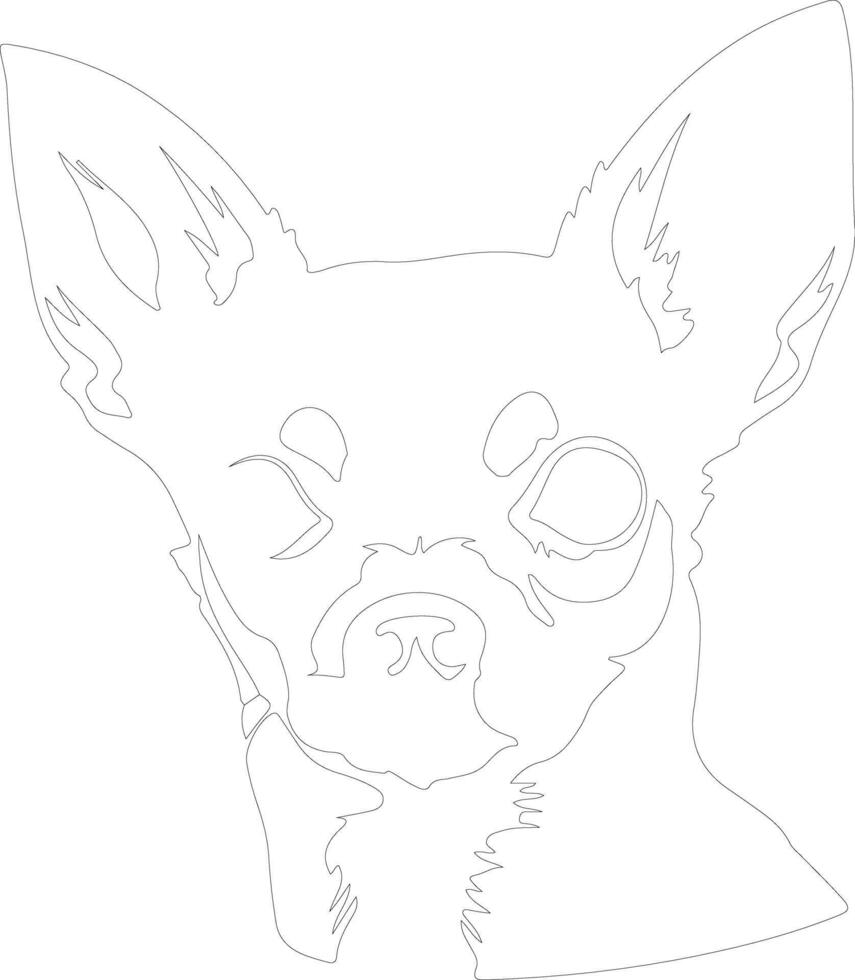 Chihuahua outline silhouette vector