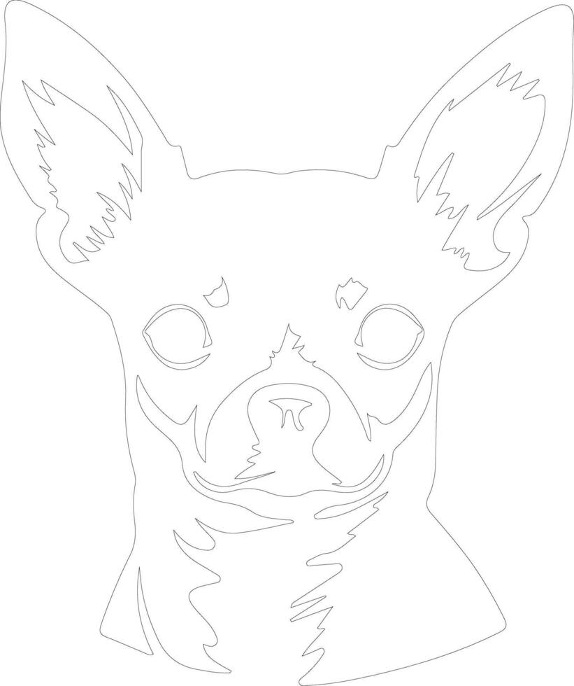 Chihuahua  outline silhouette vector