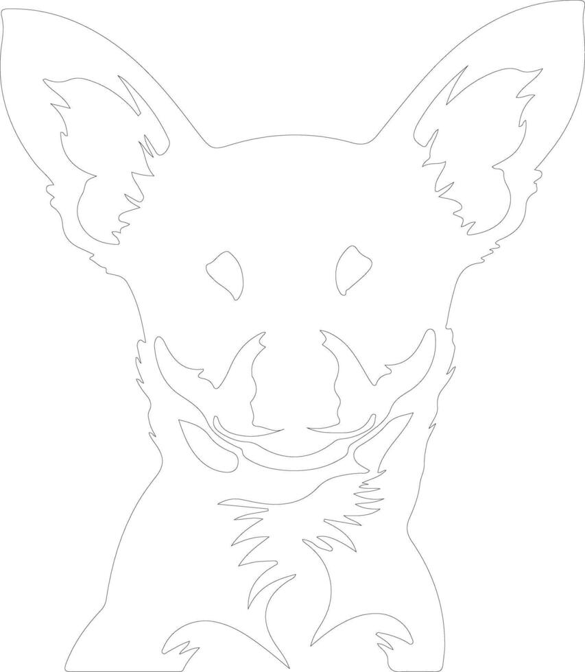 Chihuahua  outline silhouette vector