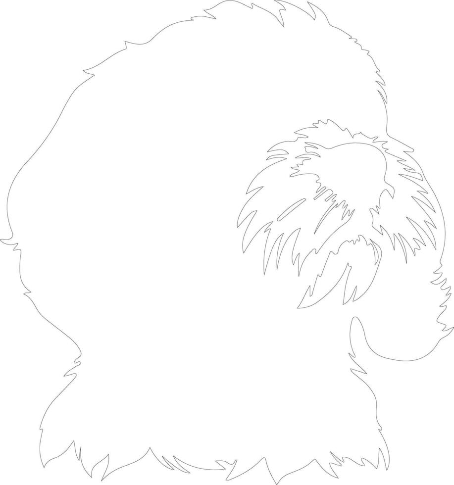 Cockapoo  outline silhouette vector