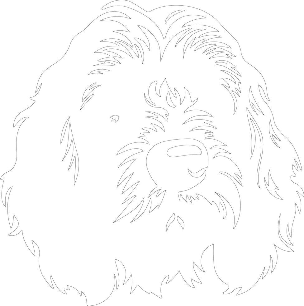 Cockapoo  outline silhouette vector