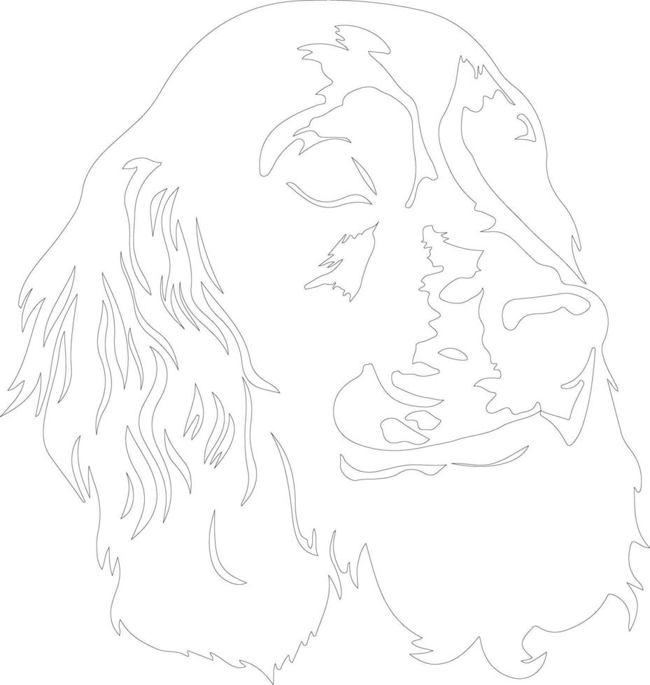 Cocker Spaniel  outline silhouette vector