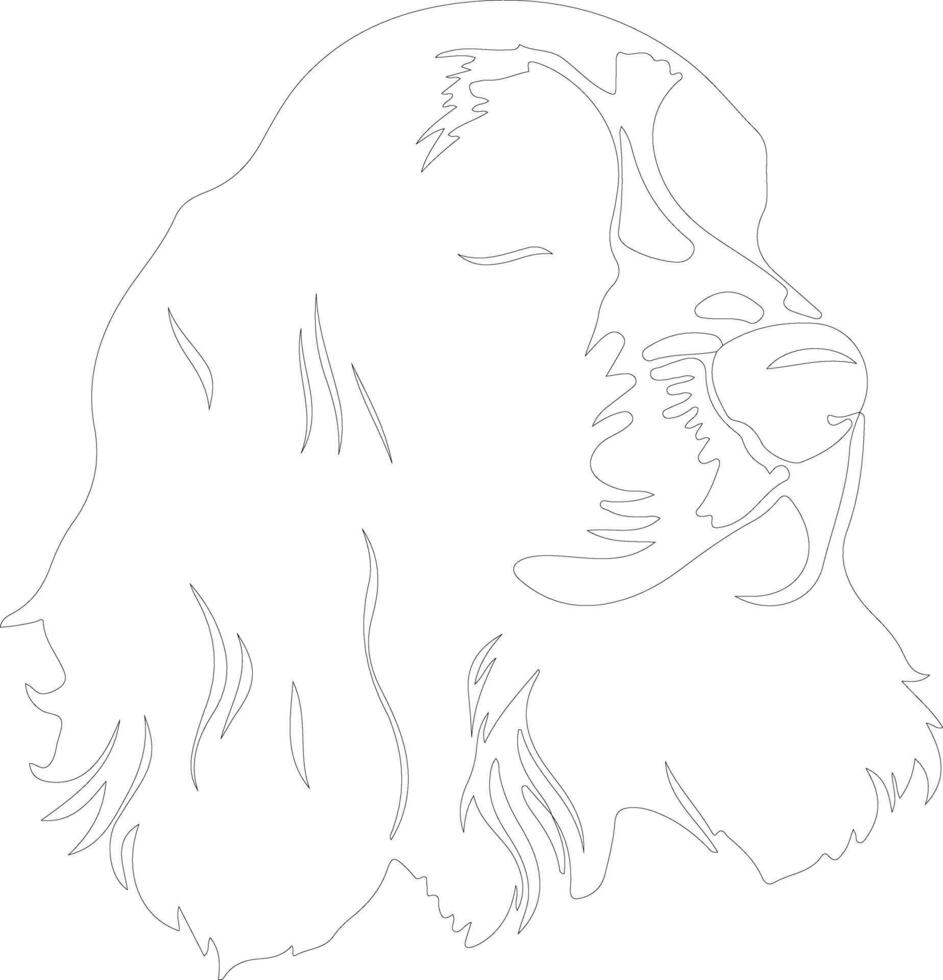 Cocker Spaniel  outline silhouette vector