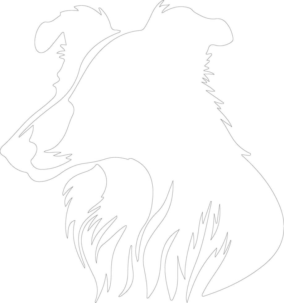 Collie  outline silhouette vector