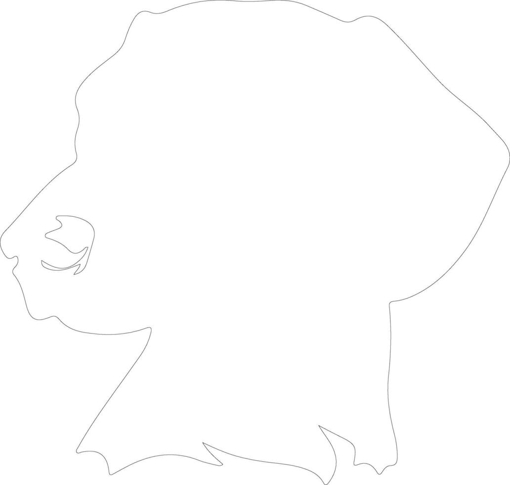 Dachshund outline silhouette vector