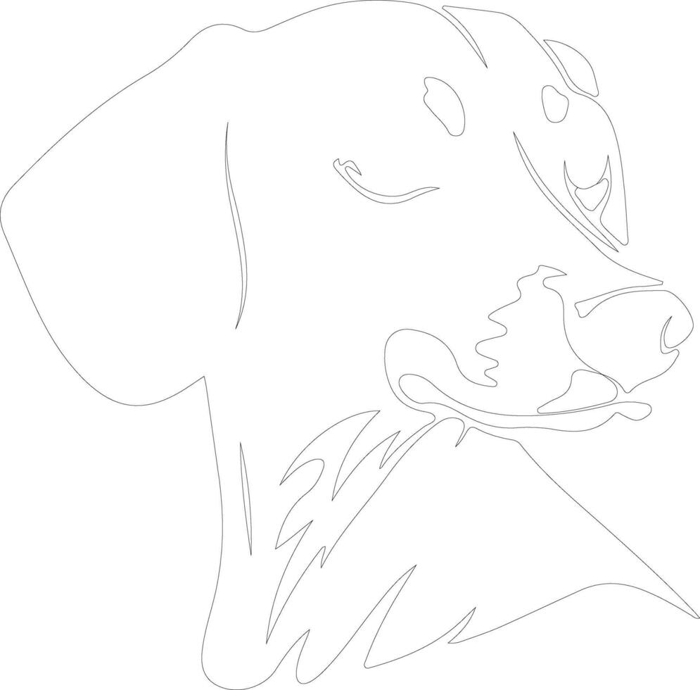 Dachshund outline silhouette vector