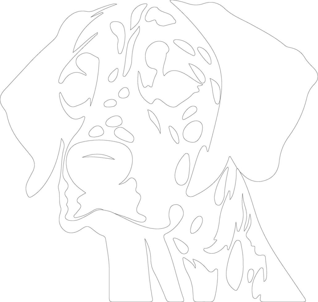 Dalmatian  outline silhouette vector