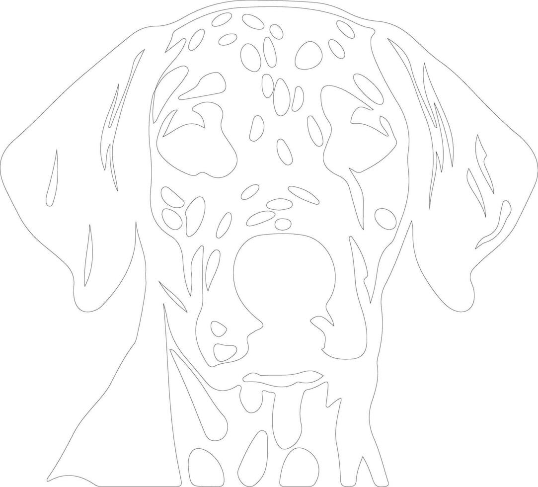 Dalmatian outline silhouette vector