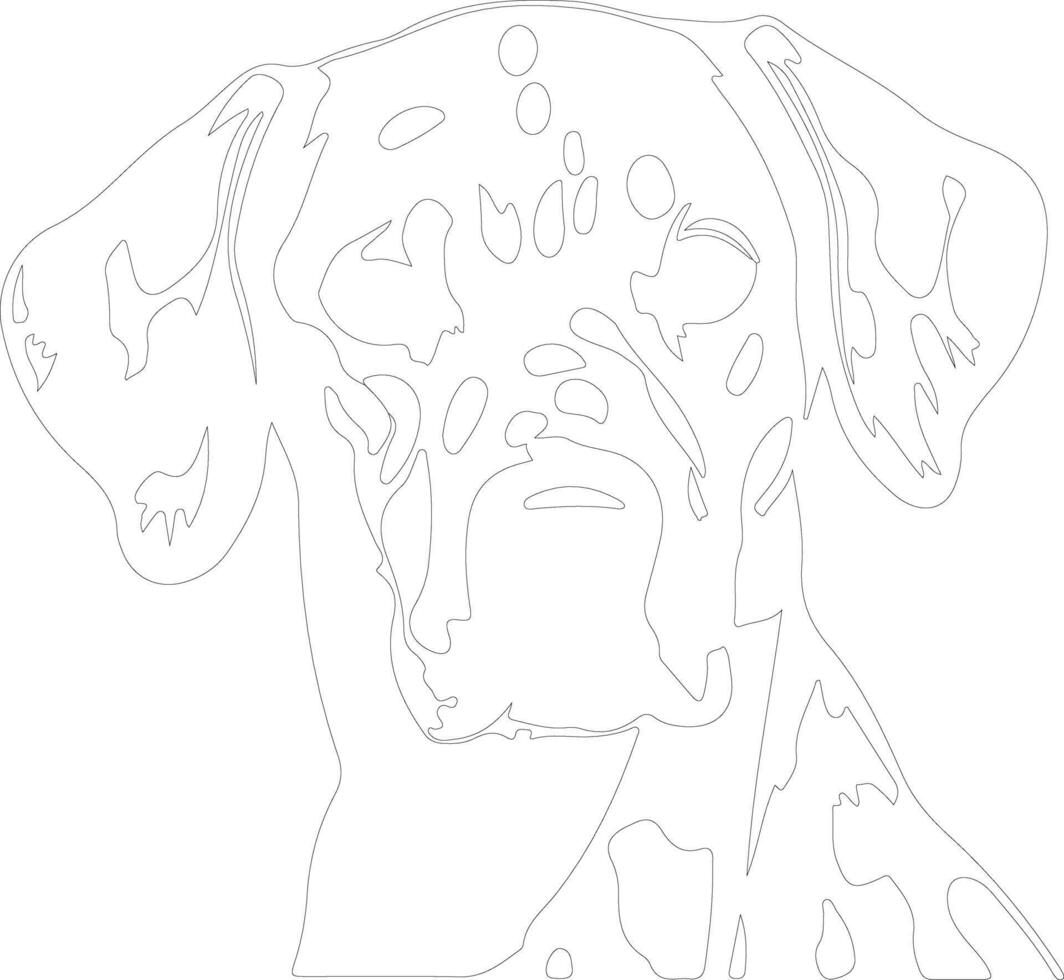 Dalmatian outline silhouette vector
