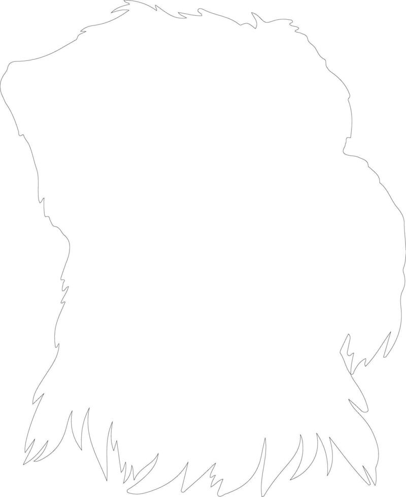 Black Russian Terrier  outline silhouette vector