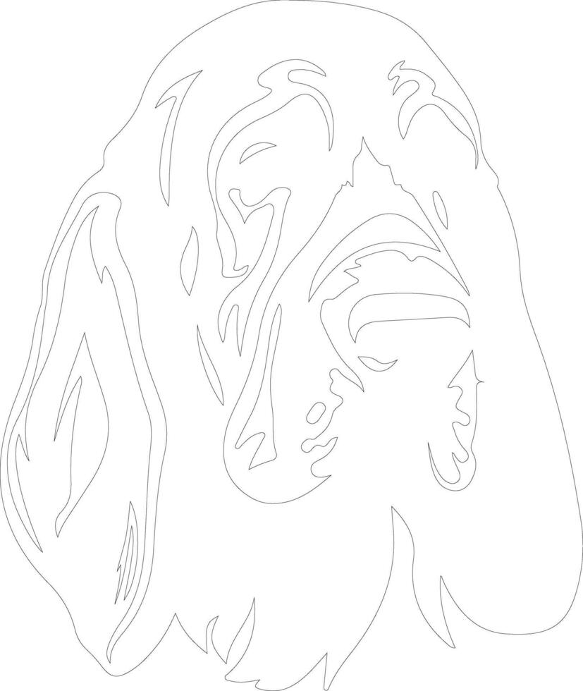 Bloodhound  outline silhouette vector