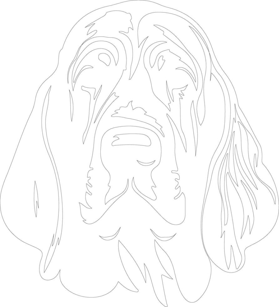 bloodhound  outline silhouette vector