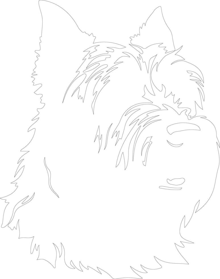 Bouvier des Flandres  outline silhouette vector