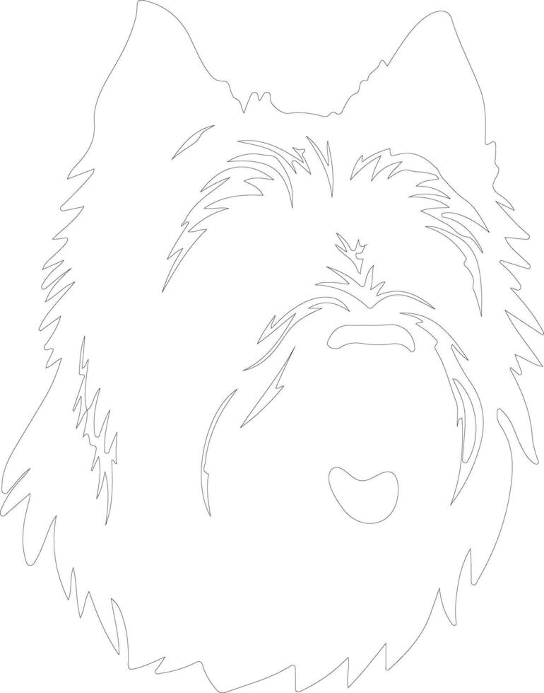 Bouvier des Flandres  outline silhouette vector