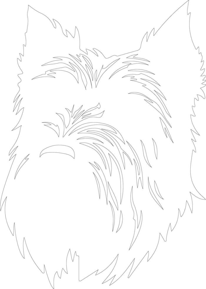 Bouvier des Flandres  outline silhouette vector