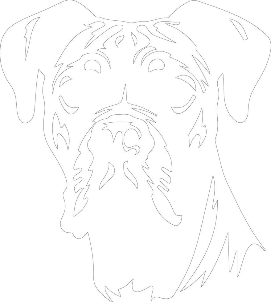 Boxer  outline silhouette vector