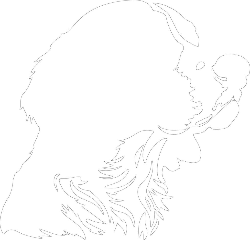 Brittany Spaniel outline silhouette vector